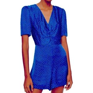 🤍New! Maje Royal Ilona Satin Paisley Leopard Print Romper